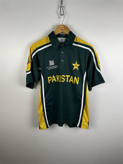 Vintage PAKISTAN National Team Cricket World Cup 03 Jersey Kohinoor ...