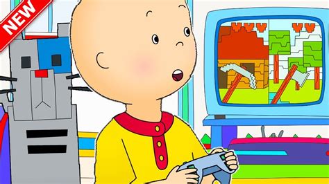 ★NEW★ 🎮 Caillou plays Video Games ⛏ Funny Animated Caillou | Cartoons ...