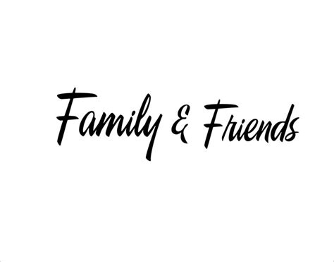 Family and Friends Horizontal Removable Vinyl Wall Decal | Etsy