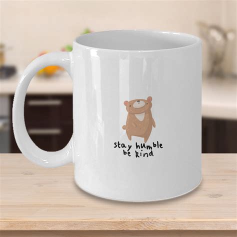 Cute Kawaii Bear Coffee Mug with Sayings Coffee Mug Gift for | Etsy