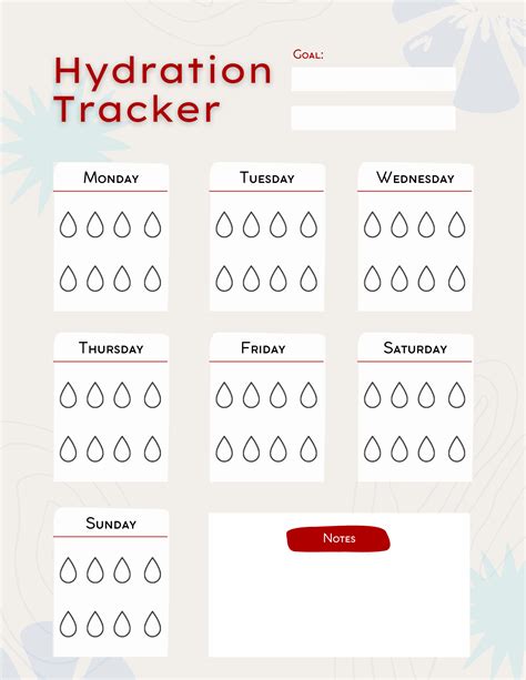 Free Water Tracker Printable | Distillata