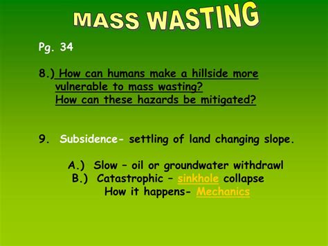 PPT - MASS WASTING PowerPoint Presentation, free download - ID:1104748