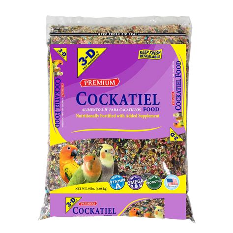 3-D Pet Products Premium Cockatiel Mix Bird Food Seeds, with Probiotics, 9 lb. Bag - Walmart.com