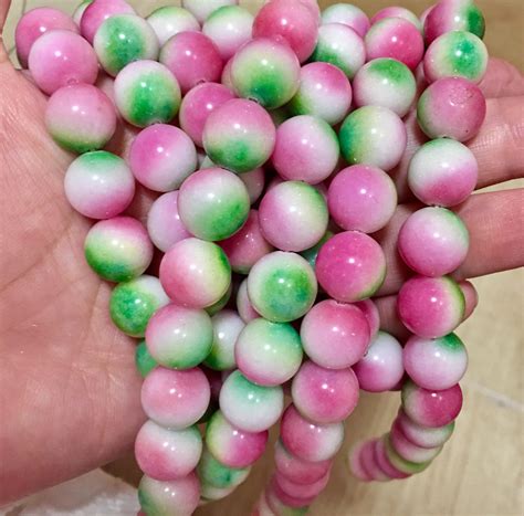 12mm Sweet Candy Jade Gemstone Beads 15inch Full Strand | Etsy