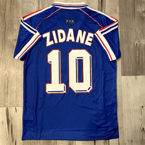 Zidane France 98 World Cup Jersey Mens Retro. Medium. 1998 | Etsy