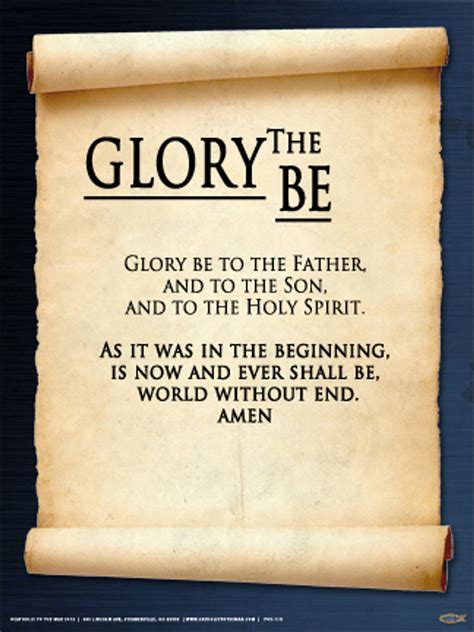 Glory Be Poster - Catholic to the Max - Online Catholic Store