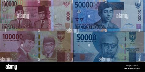 colorful Indonesia banknotes stacked Stock Photo - Alamy