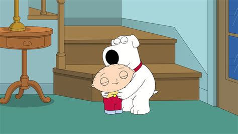 Brian and Stewie hug in "Family Guy" | Family guy stewie, Family guy cartoon, Brian family guy