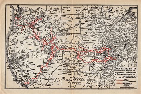 1928 Antique Union Pacific Railroad System Map Union Pacific - Etsy ...