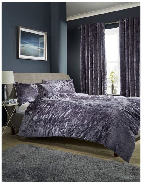 Hendem® Crushed Velvet Quilt Covers Modern Duvet Cover Bedding Set With ...