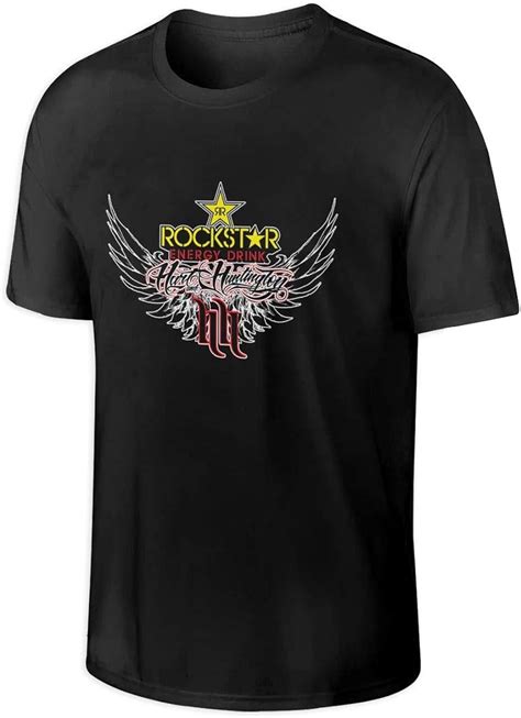 Amazon.com: Rockstar Energy Drink Mens Crew Neck T-Shirt, Stylish Cotton Men's Short Sleeve XL ...