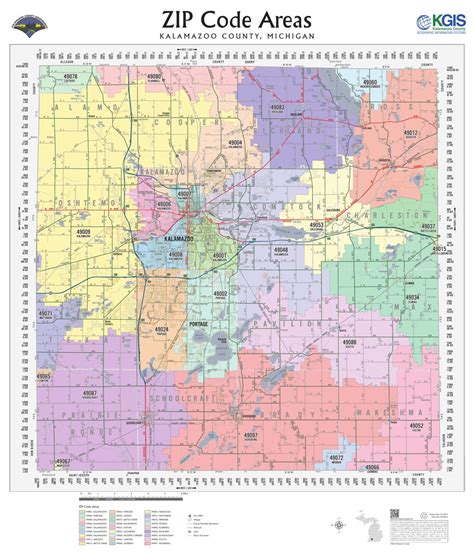 Kalamazoo County ZIP Code Areas 2016 map by Kalamazoo County - Avenza Maps | Avenza Maps