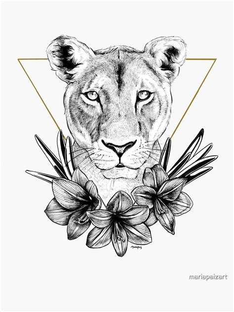 "Lioness of Pride" Sticker for Sale by mariapaizart | Redbubble