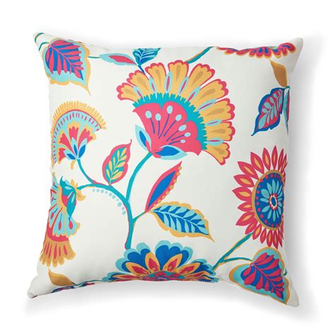 Mainstays Colorful Floral Decorative Throw Pillow, 18"x18", 1pc square ...