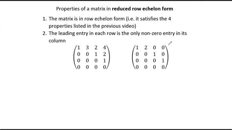 Reduced row-echelon form - YouTube