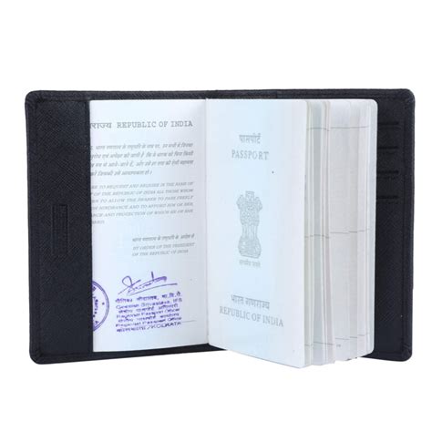 RFID Protected Slim Passport Holder – Black – Massi Miliano