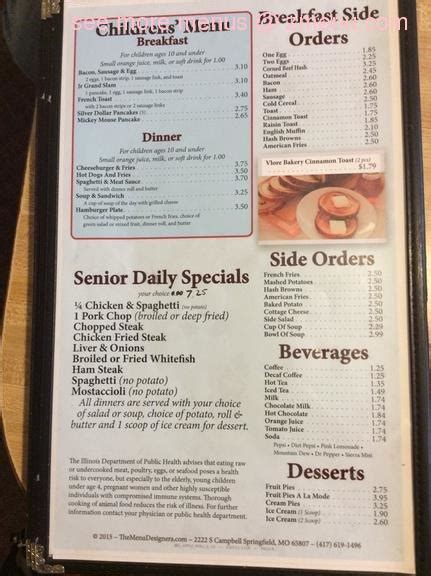 Menu at Big Apple Restaurant, Peru, Plank Rd