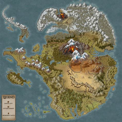 Antarctica without ice fantasy map (made with Inkarnate) : MapPorn