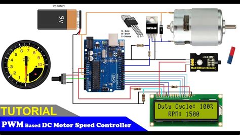 How To Make a PWM DC Motor Speed Controller | RPM Counter using Arduino ...