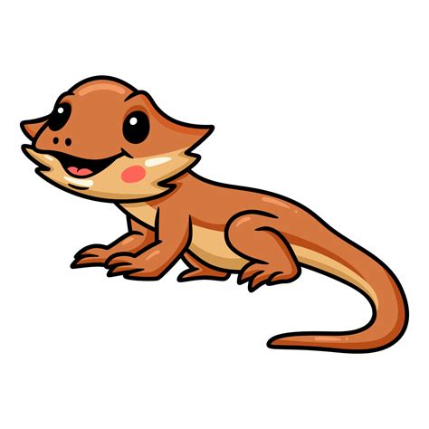 Cute little bearded dragon cartoon 13548416 Vector Art at Vecteezy