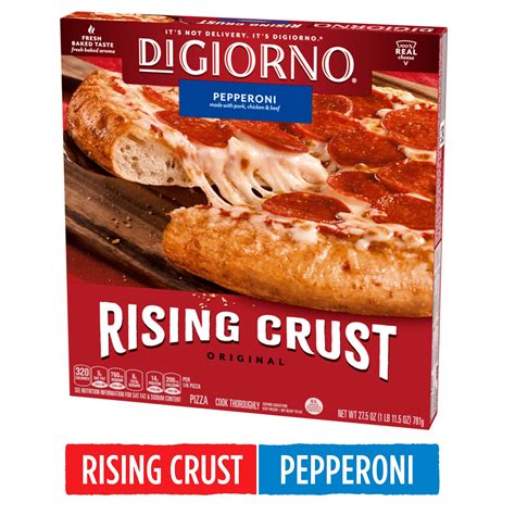 DIGIORNO Pepperoni Frozen Pizza on a Rising Crust 27.5 oz. - Walmart.com - Walmart.com