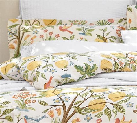 Pottery Barn Jocelyn Floral Duvet Cover Full-Queen & 2 Standard Shams NEW