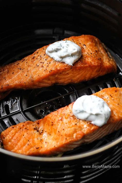 Perfect Air Fryer Salmon fillets (video!) - Berry&Maple