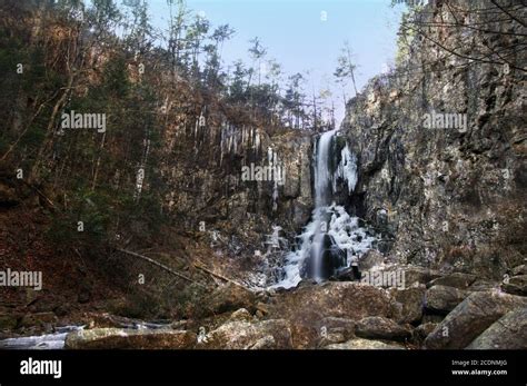 Deep forest waterfall Stock Photo - Alamy