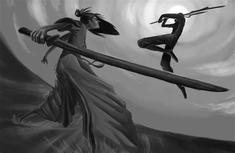 Samurai vs ninja by Tohmo on DeviantArt