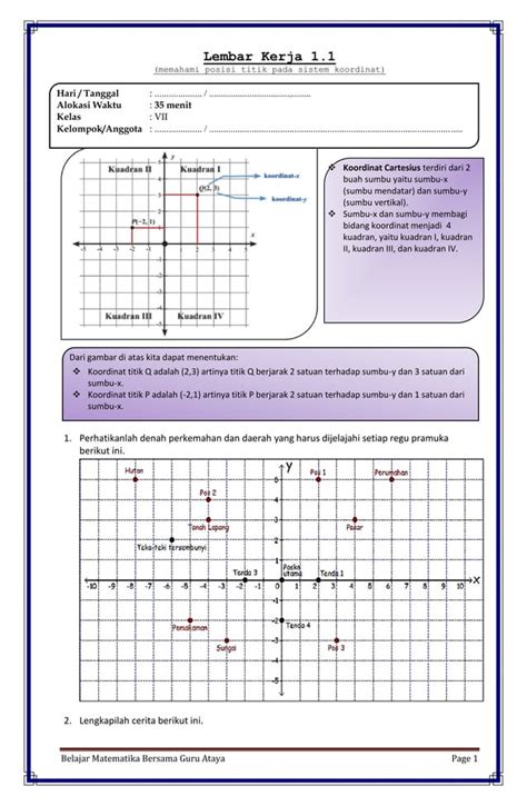 Materi Koordinat Kartesius - Homecare24