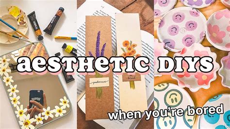 easy and aesthetic tiktok DIYs 🎨🌷 *DIY bookmark, clay vase & more* - YouTube