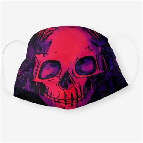 Red Skull Face Mask | Zazzle in 2022 | Halloween face mask, Skull face mask, Skull face