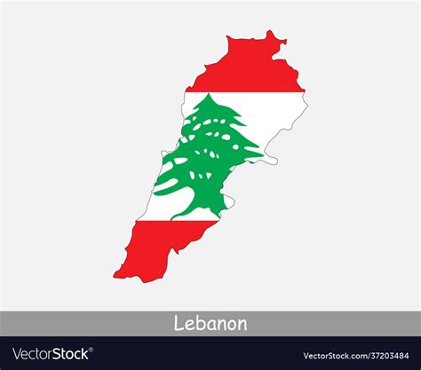 Lebanon map flag Royalty Free Vector Image - VectorStock