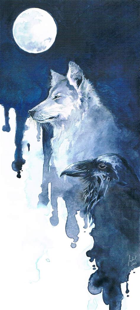 Wolf and Raven by Toradh on DeviantArt | Raven art, Wolf art, Amazing art