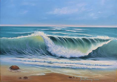 Crashing wave Painting by Irina Fanning - Fine Art America