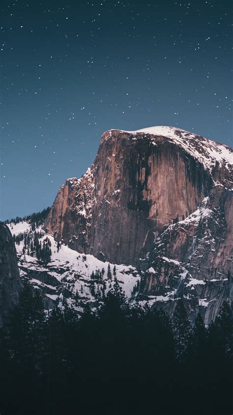 Mountain, Night, Sky, Forest, Scenery HD Phone Wallpaper | Rare Gallery