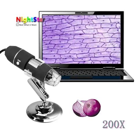 2.0MP USB Digital Microscope 25X~200X Magnifier Video Camera w Measure Software For XP Vista-in ...