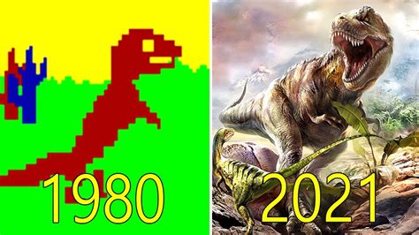 Evolution of Dinosaur Games 1980-2021 - Game videos