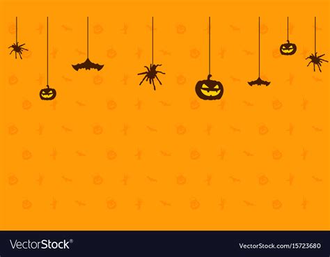 Happy halloween on orange background Royalty Free Vector