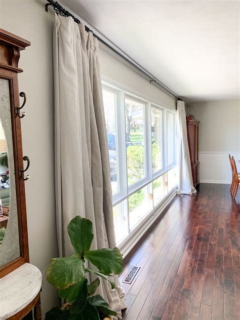 DIY extra-long curtain rod - a little kooky | Long curtains living room, Extra long curtains ...
