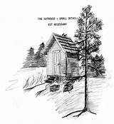 Outhouse Drawings Sketch Coloring Page sketch template