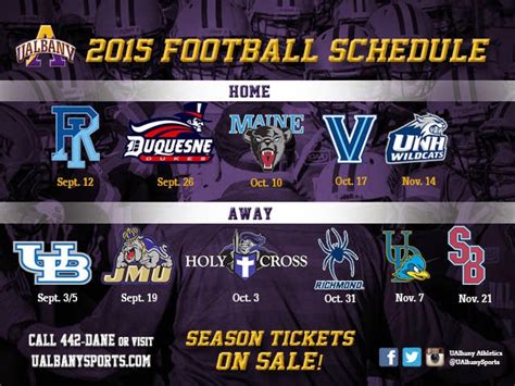 University of Albany: University of Albany Football Announces 2015 Schedule; Season Tickets Now ...