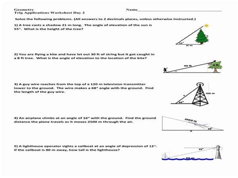 Right Triangle Trigonometry Worksheet Answers Awesome Trig Word Problems Worksheet in 2020 ...