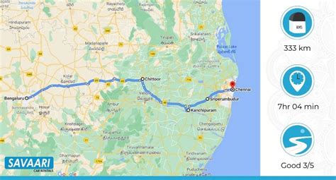 Bangalore to Chennai Distance by Road - Time and other Useful Travel Information