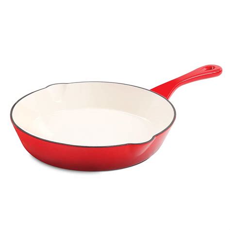 Porcelain Coat Cast Iron Skillet - Red Enamel (15cm) | at Mighty Ape NZ