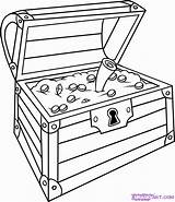 Open Treasure Chest Coloring Page  Home sketch template