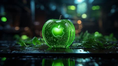 Premium AI Image | green apple HD wallpaper photographic image