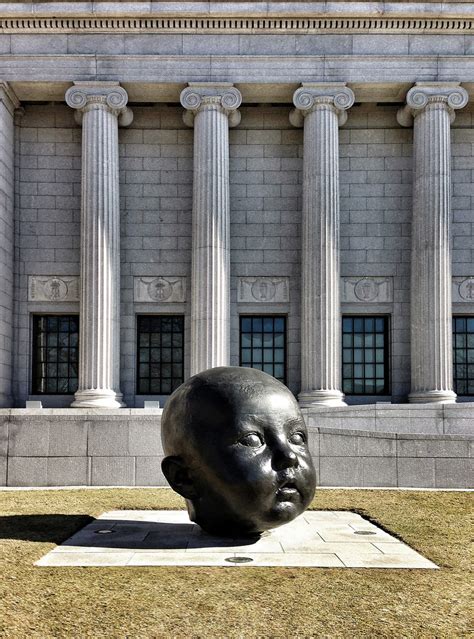 Giant baby head sculpture at Boston's Museum of Fine Art | Flickr