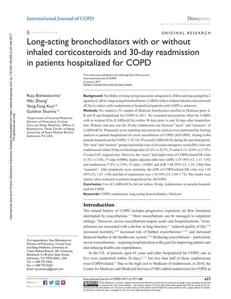 (PDF) Long-acting bronchodilators with or without inhaled ...