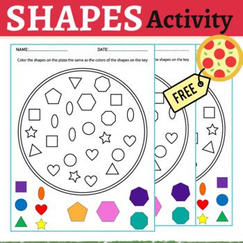 2D Shapes Color The Pizza ,Worksheet | Made By Teachers